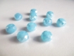 10 perles rondelle cristal irisé a facette couleur bleu ciel 8x10mm 