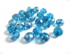 10 perles cristal rondelle à facettes bleu 6x5mm 