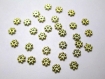 100 perles intercalaire fleur en métal 4mm couleur doré 