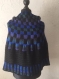 Poncho cape tricote main 
