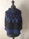 Poncho cape tricote main 