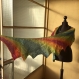 Chale multicolore tricote main 