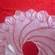 Châle blanc tricote main 