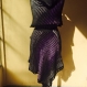 Poncho (robe) + col tricote main 