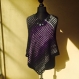 Poncho (robe) + col tricote main 