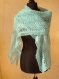 Etola echarp tricote main vert clair 