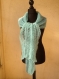 Etola echarp tricote main vert clair 