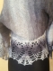 Boléro tricote et crochete main gris 
