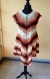 Tounique poncho robe tricote main 