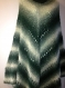Grande poncho vert tricote main