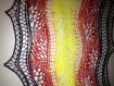 Etole multicolore tricote main en laine