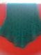 Tunique-poncho turquoise tricote main (promotion de noël -15 euro) 