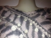 Poncho gris-blanc tricote main (promotion de noël -5 euro) 