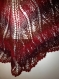Poncho tricote main noir-rouge (promotion de noël -15 euro) 