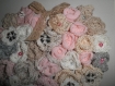 Tableau coeur fleurs au crochet 