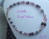 Bracelet fin et raffiné - crystal de swarovsky et perle de verre (021015-a) 
