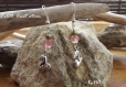 Boucles d'oreilles en pierre - quartz rose 