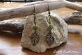 Boucles d'oreilles en pierre - jade naturelle de taïwan 