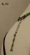 Ensemble parure, collier et boucles d'oreilles aluminium, zigzag vert amande 