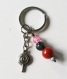 Porte clés sucette et perles multicolores 