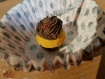 [fimo] collier: cupcake au chocolat et sa chantilly