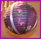 Suspension boule chinoise violette sans pampilles personnalisable et unique 