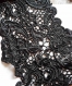 X50cm haute couture dentelle guipure noir 19cm style baroque pointe de venise 