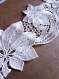 X1m galon dentelle guipure blanc forme floral largeur 11.5cm 