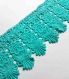 X1m dentelle guipure turquoise 100% en coton motif royale largeur 7cm 