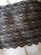 Tissu dentelle guipure noir raffiné largeur 33.5cm haute qualité style point de venis 