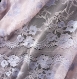 Magnifique tissu dentelle bas rose clair motif bleu 152*170cm 