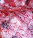 Coupon tissus en dentelle rouge motif imprimé 150*36cm 