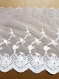 1.9m jolie dentelle broderie sur tulle blanc style alençon 21cm largeur motif floral 