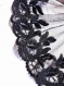 1m super dentelle noir guipure largeur 21cm motif floral 