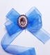 2m ruban organza bleu 25mm 