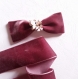 1m ruban velours bordeaux rose largeur 40mm super qualité 