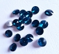 Lot 10 cabochon cristal rond avec facettes sertir bleu foncé 10mm 