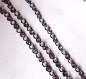 1m chaîne maille métal gris argenté brillant avec strass gris 8mm 