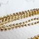 1m chaine strass doré ab couleur 2.5mm 