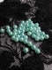 100 perles nacrés vert tiffany sans trou 4mm 