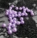 100 perles nacrés violet sans trou 4mm 