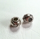 Lot 2 perles métal ovale perle européenne 15mm 