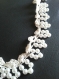 50cm galons dentelle crochetée blanc avec perles largeur 26mm 