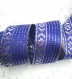 2.8m ruban noël déco noël bleu argenté modulable 38mm 