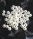 50 perles nacrées blanc taille 6mm 