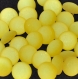 B56f2r / mercerie boutons plastique ronds jaune fini dépoli 14mm vendus à l'unité 