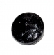 803r / bouton ancien en pâte de verre noir original 13mm 