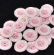 B55b1r / mercerie boutons rose et blanc 18mm vendus à l'unité 