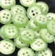 B53b1r / mercerie boutons plastique vert pomme blanchi 14mm vendus à l'unité 