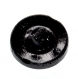 772r / bouton ancien en verre noir 18mm 